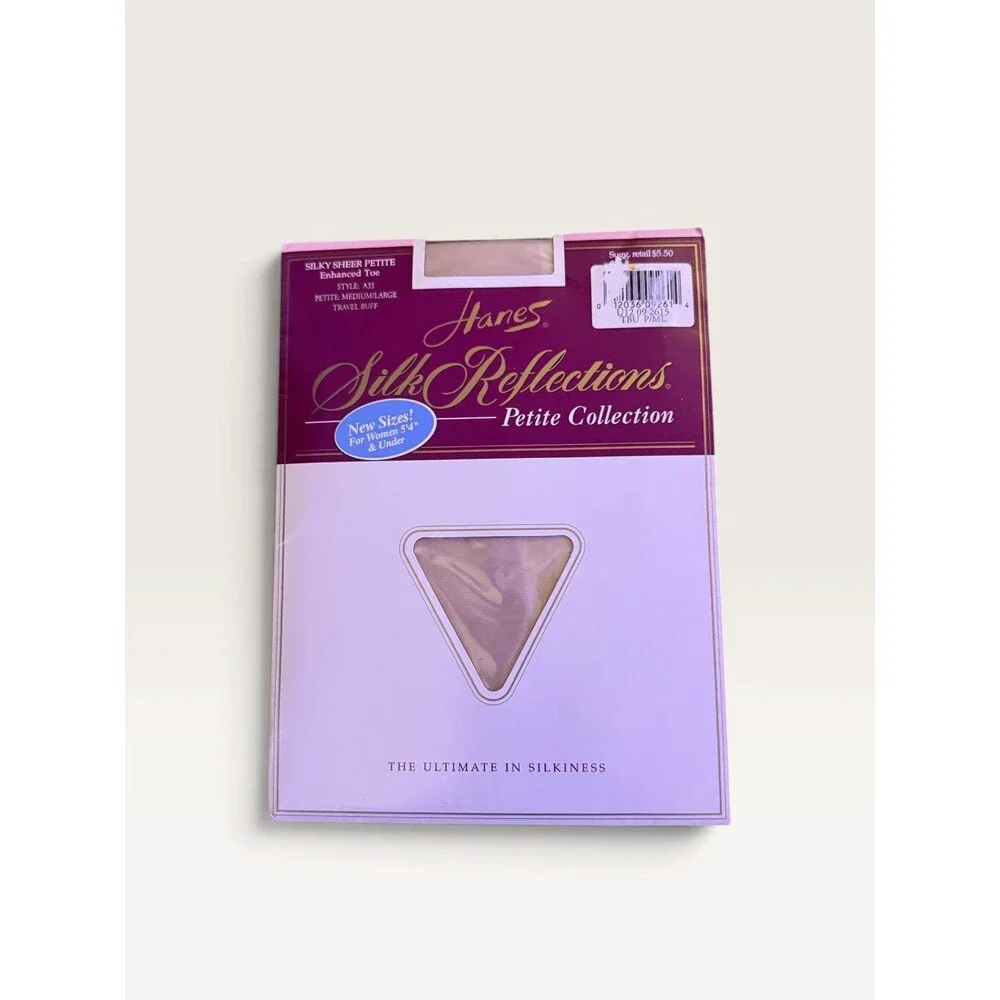 Vintage Hanes Pantyhose Lot of 3 Silk Reflections Ultra Sheer Size A Petite NIP